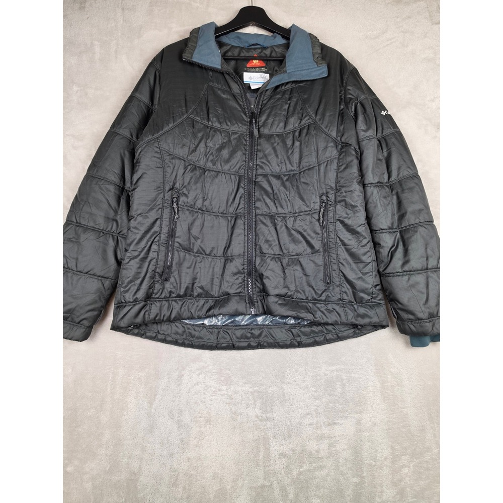 Columbia Interchange Puffer Jacket Womens 1X Black Omni-Heat Shield Quilted